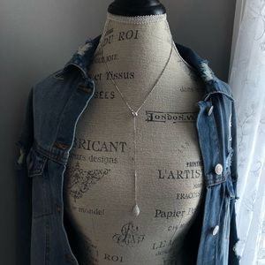 Touchstone crystal tear drop necklace by Swarovski